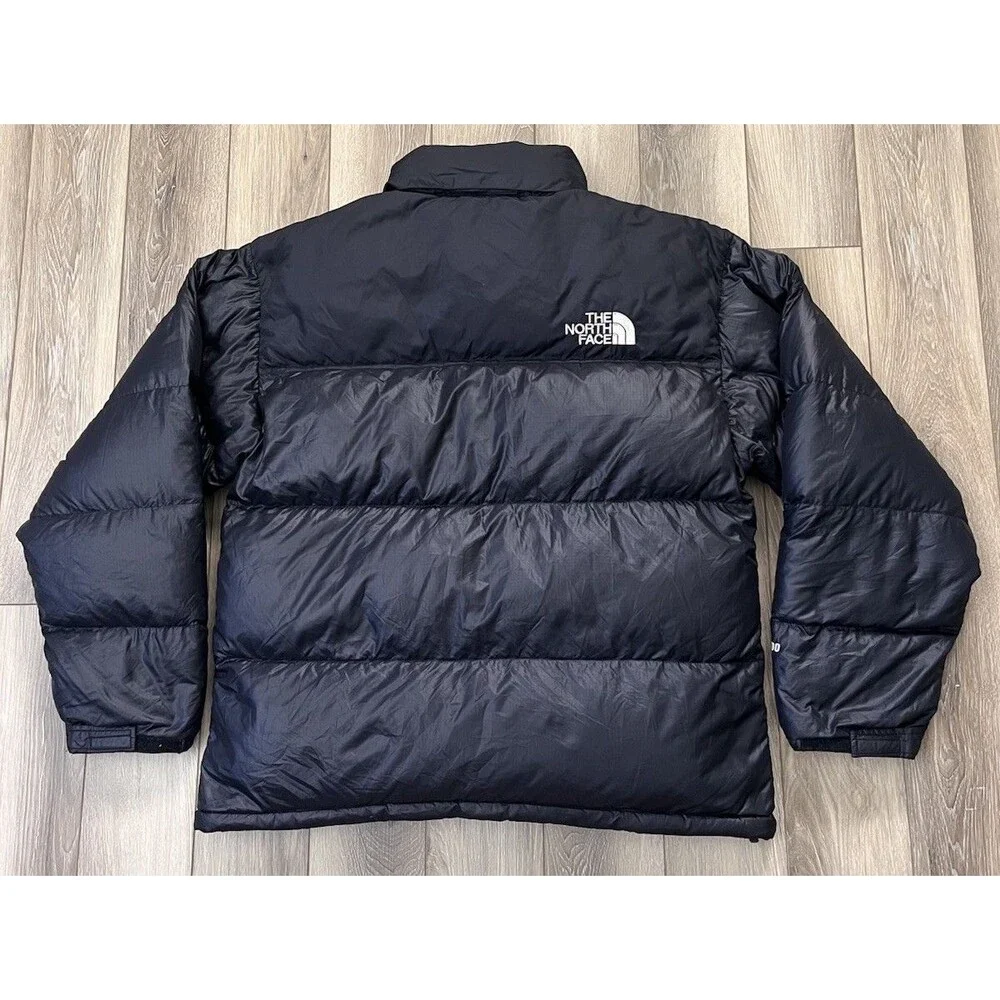 The North Face 700 Down Black Puffer Jacket Full Zip Pockets Men's Sz Large
